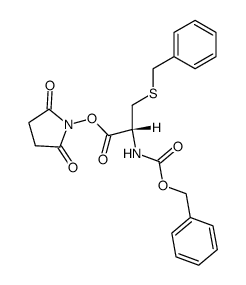 [(R)-2-[(2,5-Dioxo-1-pyrrolidinyl)oxy]-2-oxo-1-[(benzylthio)methyl]ethyl]carbamic acid benzyl ester Structure