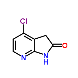 4-氯-1H-吡咯并[2,3-b]吡啶-2(3H)-酮结构式