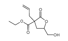 ethyl 3-allyl-5-(hydroxymethyl)-2-oxotetrahydrofuran-3-carboxylate Structure