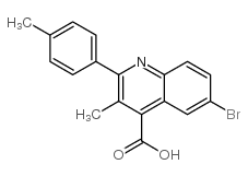 6-溴-3-甲基-2-对甲苯基喹啉-4-羧酸结构式