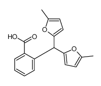 2-[bis(5-methylfuran-2-yl)methyl]benzoic acid Structure