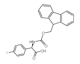 Fmoc-4-氟-D-苯基甘氨酸结构式