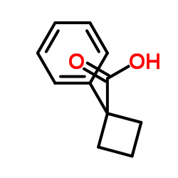1-苯基环丁烷-1-羧酸结构式