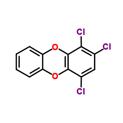 1,2,4-三氯二苯并-对-二恶英结构式