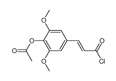 4-acetoxy-3,5-dimethoxycinnamic acid chloride Structure