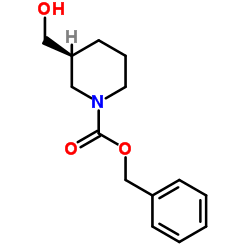 (3S)-3-羟甲基-1-哌啶甲酸苯基甲酯结构式