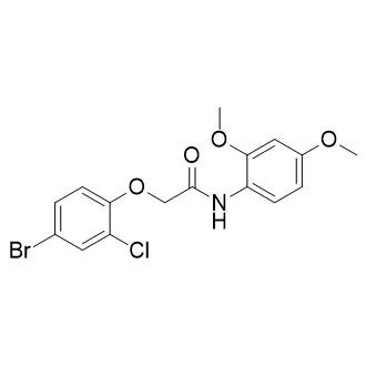 2-(4-溴-2-氯苯氧基)-N-(2,4-二甲氧基苯基)乙酰胺结构式