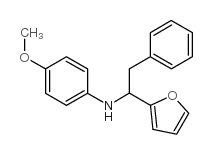 (1-呋喃-2-基-2-苯基乙基)-(4-甲氧基苯基)-胺结构式