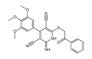 2-amino-6-phenacylsulfanyl-4-(3,4,5-trimethoxyphenyl)pyridine-3,5-dicarbonitrile Structure