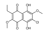 6-chloro-2-ethyl-5,8-dihydroxy-3,7-dimethoxynaphthalene-1,4-dione Structure