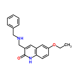 3-[(Benzylamino)methyl]-6-ethoxy-2(1H)-quinolinone结构式