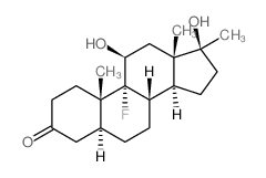 Androstan-3-one,9-fluoro-11,17-dihydroxy- 17-methyl-,(5R,11â,17â)-结构式