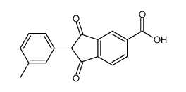 2-(3-methylphenyl)-1,3-dioxoindene-5-carboxylic acid Structure