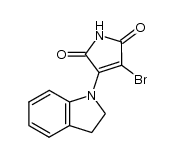 3-bromo-4-(2,3-dihydro-1H-indol-1-yl)-1H-pyrrole-2,5-dione结构式