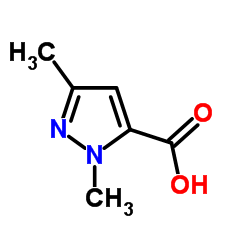1,3-Dimethyl-1H-pyrazole-5-carboxylic acid structure