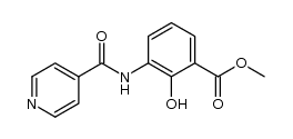 methyl ester 2-hydroxy-3-isonicotinoylaminobenzoic acid结构式