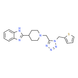 1H-Benzimidazole,2-[1-[[1-(2-thienylmethyl)-1H-tetrazol-5-yl]methyl]-4-piperidinyl]-(9CI)结构式