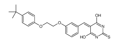5-[[3-[2-(4-tert-butylphenoxy)ethoxy]phenyl]methylidene]-2-sulfanylidene-1,3-diazinane-4,6-dione Structure
