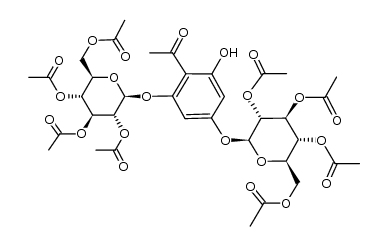 1-[2-hydroxy-4,6-bis-(tetra-O-acetyl-β-D-glucopyranosyloxy)-phenyl]-ethanone Structure