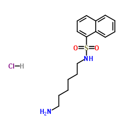 N-(6-氨基己基)-1-萘磺酰胺盐酸盐结构式