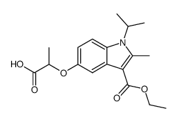5-(1-Carboxy-ethoxy)-1-isopropyl-2-methyl-1H-indole-3-carboxylic acid ethyl ester Structure
