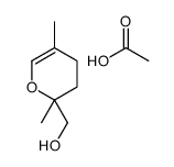 acetic acid,(2,5-dimethyl-3,4-dihydropyran-2-yl)methanol结构式