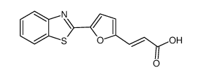 (2E)-3-[5-(1,3-苯并噻唑-2-基)-2-呋喃基]丙烯酸结构式