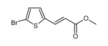 3-(5-溴-2-噻吩)-丙烯酸甲酯结构式