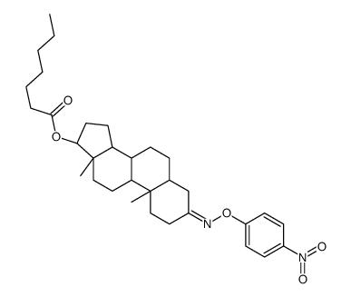 17β-Heptanoyloxy-5α-androstan-3-one O-(p-nitrophenyl)oxime结构式