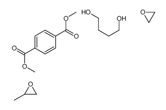 1,4-苯二羧酸二甲酯与1,4-丁二醇、甲基环氧乙烷和环氧乙烷的聚合物结构式