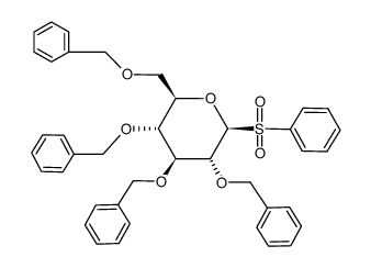 .beta.-D-Glucopyranose, 1-deoxy-2,3,4,6-tetrakis-O-(phenylmethyl)-1-(phenylsulfonyl)-结构式