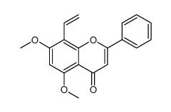 8-ethenyl-5,7-dimethoxy-2-phenylchromen-4-one结构式