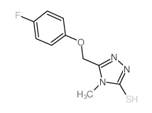 5-[(4-氟苯氧基)甲基]-4-甲基-4H-1,2,4-噻唑-3-硫醇结构式