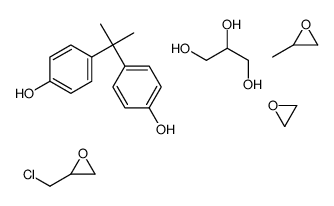 (甲基环氧乙烷与环氧乙烷的聚合物)与1,2,3-丙三醇和[(氯甲基)环氧乙烷与4,4’-(1-甲基亚乙基)双[酚]的聚合物]的醚化物结构式