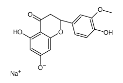 sodium,(2S)-5-hydroxy-2-(4-hydroxy-3-methoxyphenyl)-4-oxo-2,3-dihydrochromen-7-olate Structure