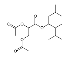 2,3-Bis(acetyloxy)propanoic acid 5-methyl-2-isopropylcyclohexyl ester structure