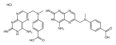 4-[(2,4-diaminopteridin-6-yl)methyl-methylamino]benzoic acid,hydrochloride Structure
