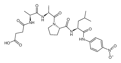 N-(3-羧基丙酰)-L-丙氨酰-L-丙氨酰-L-脯氨酰-N-(4-硝基苯基)-L-亮氨酰胺图片
