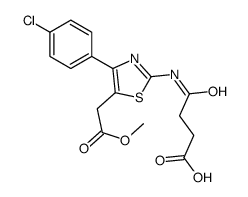2-[(3-Carboxypropionyl)amino]-4-(4-chlorophenyl)-5-thiazoleacetic acid α-methyl ester structure