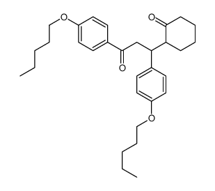 2-[3-Oxo-1,3-bis[4-(pentyloxy)phenyl]propyl]cyclohexanone Structure