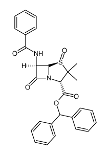 6α-benzoylamino-1β-oxo-1λ4-penicillanic acid benzhydryl ester结构式