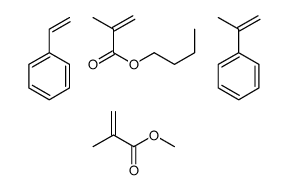 2-甲基-2-丙烯酸丁酯与苯乙烯、1-甲基苯乙苯和2-甲基-2-丙烯酸甲酯的聚合物结构式
