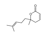 5,6-Dihydro-6-methyl-6-(4-methyl-3-pentenyl)-2H-pyran-2-one Structure