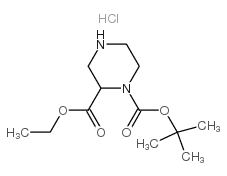 ETHYL 1-BOC-PIPERAZINE-2-CARBOXYLATE HCL structure