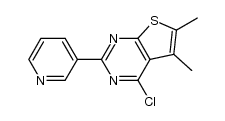 4-chloro-2-(pyridin-3-yl)-5,6-dimethyl-thieno[2,3-d]pyrimidine结构式