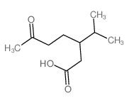 Heptanoic acid, 3-(1-methylethyl)-6-oxo- structure