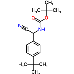 Tert-Butyl N-[(4-Tert-Butylphenyl)(Cyano)Methyl]Carbamate Structure