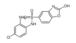 N-(2-Amino-4-chlorophenyl)-2,3-dihydro-2-oxo-5-benzoxazolesulfonamide结构式