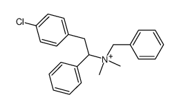 N-benzyl-2-(4-chlorophenyl)-N,N-dimethyl-1-phenylethan-1-aminium结构式