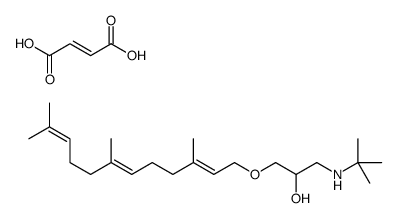 2-Propanol, 1-((1,1-dimethylethyl)amino)-3-((3,7,11-trimethyl-2,6,10-d odecatrienyl)oxy)-, (E,E)-, (Z)-2-butenedioate (1:1)结构式